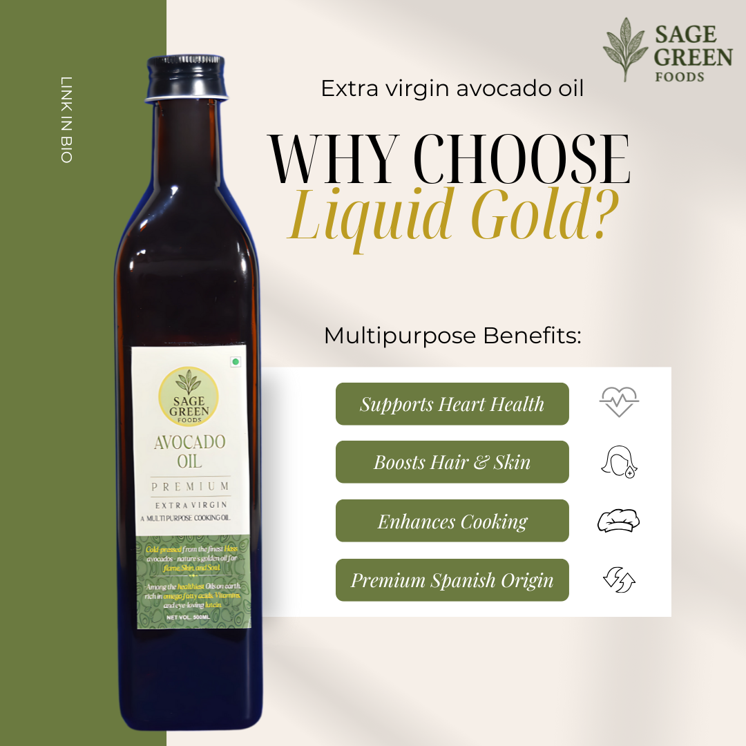 Sage Green Foods Extra Virgin Avocado Oil ( 500 ml )– Nature’s Liquid Gold - Image 4